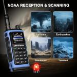 Digital Handheld Radio Scanner Fire Police VHF FM EMS Ham 2 Way Transceiver Dual