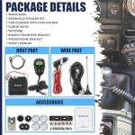 Retevis RA86 GMRS Mobile Radio - Update Chirp, GMRS Radio with Gain Antenna & Cigarette Lighter Plug, Repeater Channels Long Range Two Way Radio, NOAA Alert, Dual Speakers for Offroad, Jeep, Truck, RV