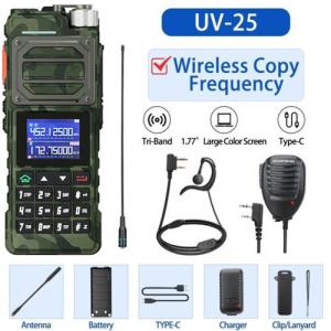 Baofeng UV-25 10W Walkie Talkies Long Range Tri-power Two Way Radios With 771ANT