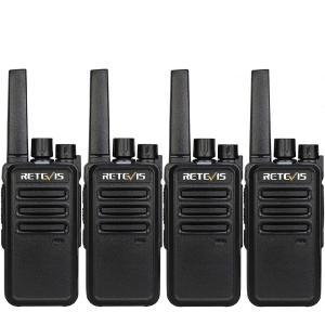 Retevis RT68 FRS Walkie Talkie 1200mAh VOX TOT Two Way Radio For School (4Pack)