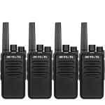 Retevis RT68 FRS Walkie Talkie 1200mAh VOX TOT Two Way Radio For School (4Pack)