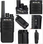 Retevis RT68 FRS Walkie Talkie 1200mAh VOX TOT Two Way Radio For School (4Pack)