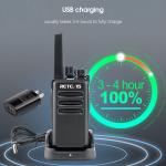 Retevis RT68 FRS Walkie Talkie 1200mAh VOX TOT Two Way Radio For School (4Pack)