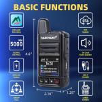 TIDRADIO TD-M15 Rapid Walkie Talkies 5000 Mile Unlimited Range 4G LTE PoC(Push-to-Talk Over Cellular) Radios Nationwide PTT Two Way Radios Long Distance for Family, Logistics, Company with sim Card