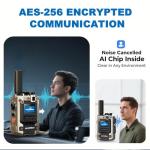 （Lifetime Free） Nationwide Walkie Talkie - Rapid PTT Unlimited Range Long Distance Global POC Two Way Radio for Family, Business, Outdoor Use, FCC Certified, Durable with Long Battery Life