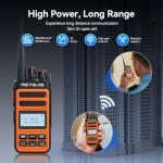 Retevis Mate Talk C6B GMRS 2 Way Radio Long Range,Rechargeable Walkie Talkies Fast Charging with Earpiece,NOAA,LCD Screen,Type-C,1500mAh,Easy Pairing,Two Way Radio for Hospitality Industry(4 Pack)