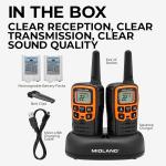Midland T51VP3 X-TALKER FRS 2-Way Radio 2-Pack NOAA 38 Codes Black/Orange