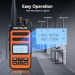 Retevis Mate Talk C6B GMRS 2 Way Radio Long Range,Rechargeable Walkie Talkies Fast Charging with Earpiece,NOAA,LCD Screen,Type-C,1500mAh,Easy Pairing,Two Way Radio for Hospitality Industry(4 Pack)