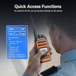 Retevis Mate Talk C6B GMRS 2 Way Radio Long Range,Rechargeable Walkie Talkies Fast Charging with Earpiece,NOAA,LCD Screen,Type-C,1500mAh,Easy Pairing,Two Way Radio for Hospitality Industry(4 Pack)