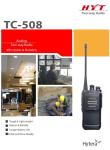 TC-508 TC-508U TC-508U1 Original HYT UHF 400-470 MHz Handheld Transceiver - 16 Channels, 4 Watts