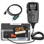 ABBREE Mobile Ham Radio 30W GPS Dual Band 136-174MHZ/400-480MHZ NOAA VHF/UHF Long Range Base Station Two Way Radio with Speaker Mic,Air Band,Dual PTT,DTMF,500Channels for Car Vehicle Radios