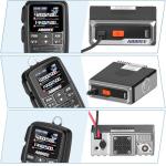 ABBREE Mobile Ham Radio 30W GPS Dual Band 136-174MHZ/400-480MHZ NOAA VHF/UHF Long Range Base Station Two Way Radio with Speaker Mic,Air Band,Dual PTT,DTMF,500Channels for Car Vehicle Radios
