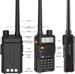 Digital Handheld Radio Scanner Fire Police VHF FM EMS Ham 2 Way Transceiver Dual