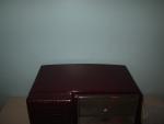 General Electric GE Model 411 MCM RED Burgandy AM Tube Radio Vintage works