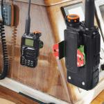 HYS Handheld cb Radio Mic Hanger Holder Mounting, Aluminum Handheld CB Radio/Walkie-Talkie/2-way Radio/HT Holder Mount for Anytone Baofeng Icom Midland Yaesu Uniden SDS100 BCD436HP Scanner