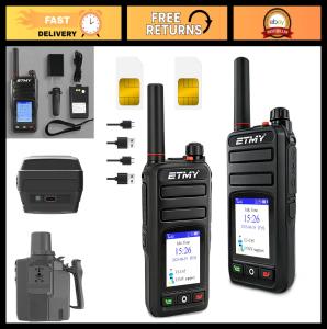 Unlimited Range Walkie Talkies - 4G LTE Long Range Two Way Radios, PoC, 2-Pack