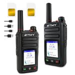 Unlimited Range Walkie Talkies - 4G LTE Long Range Two Way Radios, PoC, 2-Pack