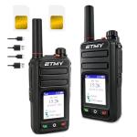 Unlimited Range Walkie Talkies - 4G LTE Long Range Two Way Radios, PoC, 2-Pack