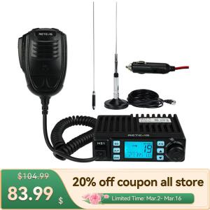 Retevis MB1 CB Radio Dual Mode AM/FM 40 Channel 9/19 Channel + MR500 CB Antenna