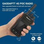 GAODAPTT Nationwide 4G POC Radio Unlimited Range Walkie Talkie LTE Cellular Network Handheld PTT Two Way Radio 2 Pack with 1 Extra Battery