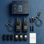 GAODAPTT Nationwide 4G POC Radio Unlimited Range Walkie Talkie LTE Cellular Network Handheld PTT Two Way Radio 2 Pack with 1 Extra Battery