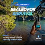 Midland GXT67 PRO 5W GMRS Radio - Two-Way Midland Walkie Talkie - Repeater Capable, IP67 Waterproof, Active Noise Canceling, Hands-Free Operation, 99 Channels, 16-Hour Battery -1 Pack