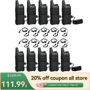 Retevis RT22 Walkie Talkies Two Way Radio Long Range VOX For School/Store 10Pack