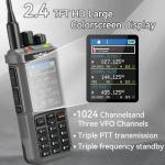 Radtel RT-880G GPS APRS 10w Ham Radio Walkie Talkie Portable CB Radio 1024 Channels HF SSB Rx with Cross-Band Repeater, 2.4 Inch Color Display with Programming Cable SW/MW Antenna