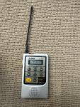 Alinco DJ-C5 VHF FM Ham Radio Transceiver Silver Lithium-Ion Battery No Charger