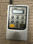 Alinco DJ-C5 VHF FM Ham Radio Transceiver Silver Lithium-Ion Battery No Charger