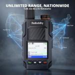 Radioddity TomoLink PoC Radio, Unlimited Long Range Walkie Talkies for Adults with 4G LTE Coverage, Phone-to-Radio Talk via App, 2500mAh Battery Two Way Radio for Construction & Security, 2 Pack
