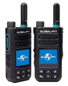 GLOBAL-PTT G9Pro Nationwide PTT PoC Radios Unlimited Range with Lifetime Free APP License & Yearly Sim Walkie Talkie Long Coverage Instant Group Talk for Home Business Fleet Management (Black, 2-Pack)