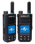 GLOBAL-PTT G9Pro Nationwide PTT PoC Radios Unlimited Range with Lifetime Free APP License & Yearly Sim Walkie Talkie Long Coverage Instant Group Talk for Home Business Fleet Management (Black, 2-Pack)