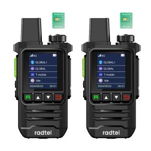 Radtel P6 PoC Radio (Push-to-Talk Over Cellular), Unlimited Range 2 Pack 