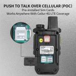 Radtel P6 PoC Radio (Push-to-Talk Over Cellular), Unlimited Range 2 Pack 