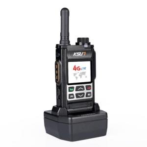 KSUN 4G Network Radio Walkie Talkies Long Range 100 Miles with PTT Button WiFi Hotspot POC Radios Desktop Charger Push-to-Talk for Zello Android ZL35