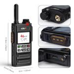 KSUN 4G Network Radio Walkie Talkies Long Range 100 Miles with PTT Button WiFi Hotspot POC Radios Desktop Charger Push-to-Talk for Zello Android ZL35