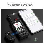 KSUN 4G Network Radio Walkie Talkies Long Range 100 Miles with PTT Button WiFi Hotspot POC Radios Desktop Charger Push-to-Talk for Zello Android ZL35