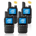 KAYOTOM Lifetime Free Unlimited Range Rapid Global Walkie Talkies PTT Push-to-Talk Over Cellular Nationwide 5000+ Miles POC 4G LTE Handheld Long Range Two Way Radio for Team Management (4Pack and SIM)