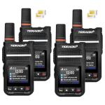 TIDRADIO TD-G18 Rapid Unlimited Range PoC Radio, Global Walkie Talkies Long Distance 6000 Miles, Compatible with TD-M15, Nationwide SIM Card Two-Way Radio for Truck Fleet & Construction Site, 4 Pack
