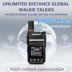 TIDRADIO TD-G18 Rapid Unlimited Range PoC Radio, Global Walkie Talkies Long Distance 6000 Miles, Compatible with TD-M15, Nationwide SIM Card Two-Way Radio for Truck Fleet & Construction Site, 4 Pack