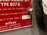 WILCOX 807A VHF MILITARY RADIO SET  P/N 97607-101
