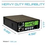 President Radio Heavy Duty (HD) Kit with Thomas FCC 40-Channel,12/24 Volt AM/FM CB Radio and Virginia F Magnet-Mount Antenna