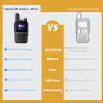 2 Pcs Lifetime Free Long Range Walkie Talkies,4G LTE Unlimited Range POC Two-Way Radios,with Lifetime SIM Card,Unlimited Range(Push-to-Talk Over Cellular) for Construction/Fleet Dispatch.