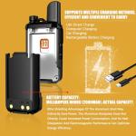 2 Pcs Lifetime Free Long Range Walkie Talkies,4G LTE Unlimited Range POC Two-Way Radios,with Lifetime SIM Card,Unlimited Range(Push-to-Talk Over Cellular) for Construction/Fleet Dispatch.