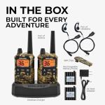 Midland - T295VP4 X-TALKER Walkie Talkies with 22 GMRS Channels – Two-Way Radio NOAA Weather Alert & Scan Technology, Dual Power Options, 121 Privacy Codes, Silent Operation – Camo, Set of 2