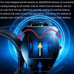 GOOZEEZOO JYR4010-150W End Fed Half Wave Antenna for Ham Radio, 150W Shortwave Radio Antenna, 4 Band 10m 15m 20m 40m Long Wire Antenna, 1:64 Balun No Tuning (Black)