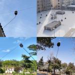 GOOZEEZOO JYR4010-150W End Fed Half Wave Antenna for Ham Radio, 150W Shortwave Radio Antenna, 4 Band 10m 15m 20m 40m Long Wire Antenna, 1:64 Balun No Tuning (Black)