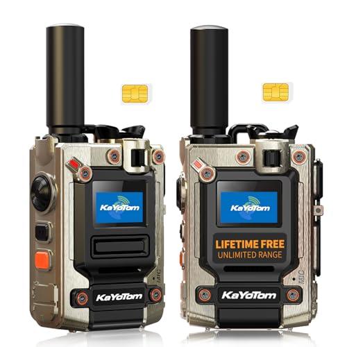 (Lifetime Free) Unlimited Range Walkie Talkies Long Range Global Rapid POC 4G Two Way Radios with Nationwide-PTT Walkie Talkies for Adults,Long Distancefor Truck Fleet,Family,Camping(2-Pack)