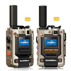 (Lifetime Free) Unlimited Range Walkie Talkies Long Range Global Rapid POC 4G Two Way Radios with Nationwide-PTT Walkie Talkies for Adults,Long Distancefor Truck Fleet,Family,Camping(2-Pack)